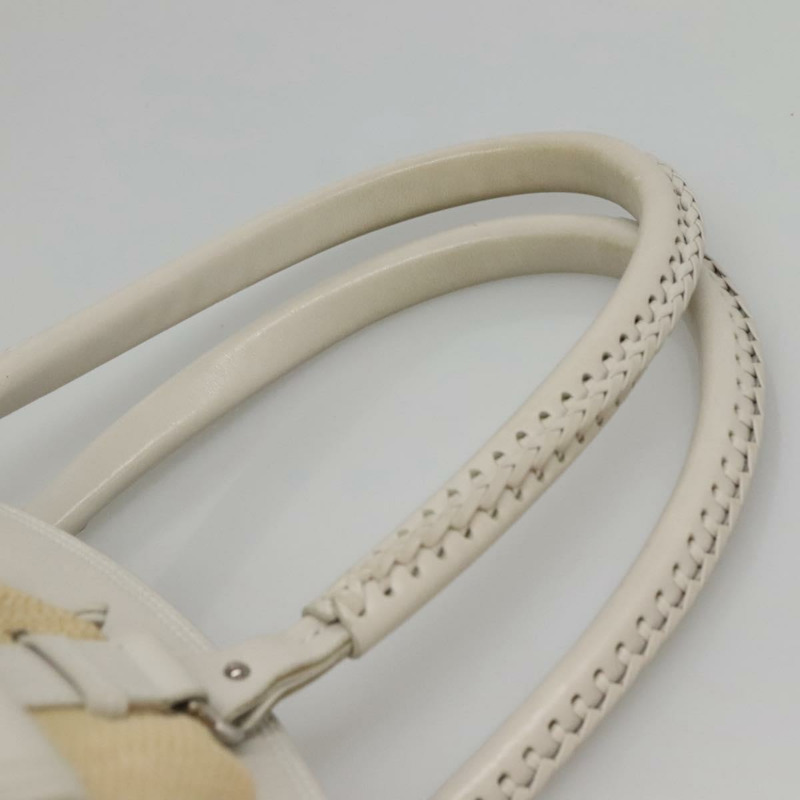 【日本直送】Christian Dior 手提包 拉菲草皮革 米色 白色 銀色 正品 132563-7
