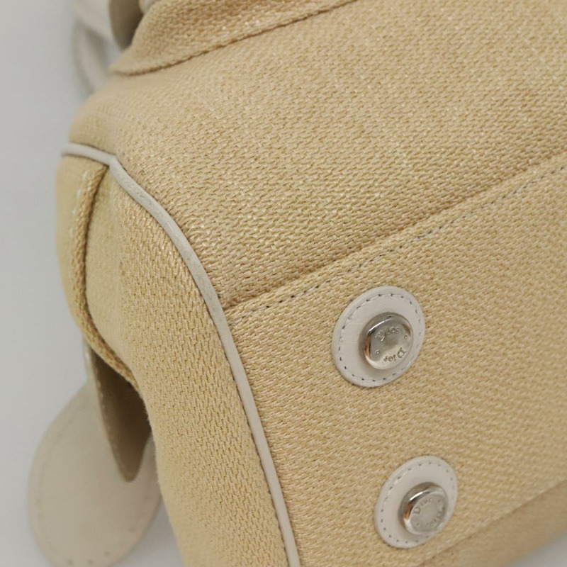 【日本直送】Christian Dior 手提包 拉菲草皮革 米色 白色 銀色 正品 132563-13