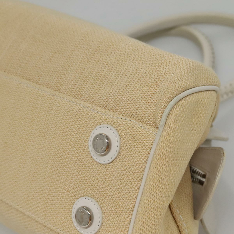 【日本直送】Christian Dior 手提包 拉菲草皮革 米色 白色 銀色 正品 132563-14