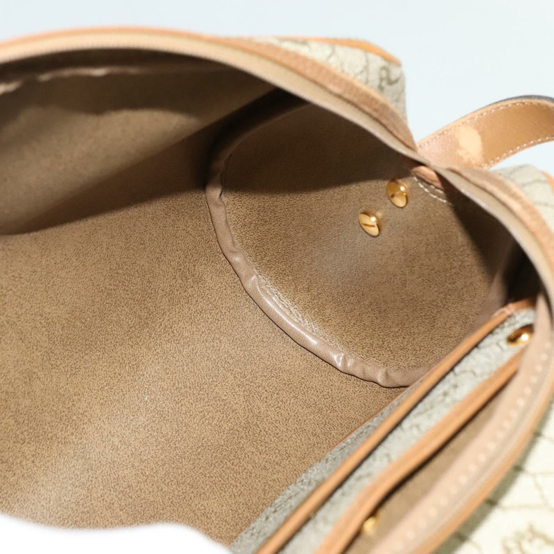 【日本直送】Christian Dior 蜂巢帆布肩背包 PVC 米色 金色 正品 132685-17