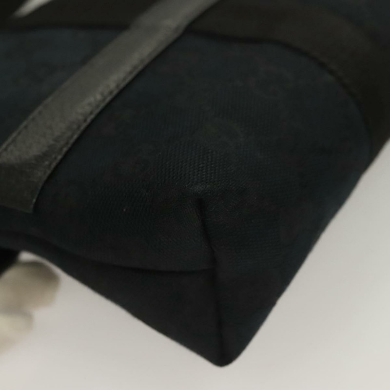【日本直送】GUCCI GG帆布腰包 黑色 銀色 131236 正品 yk18870-14