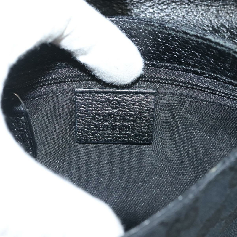 【日本直送】GUCCI GG帆布腰包 黑色 銀色 131236 正品 yk18870-17