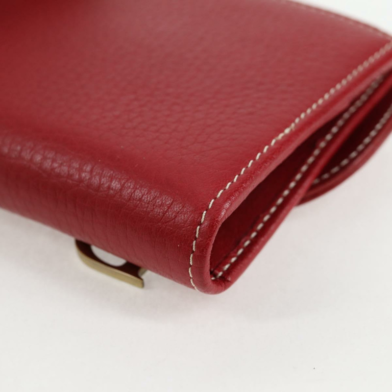 【日本直送】Christian Dior 馬鞍形長版皮夾 皮革 紅色 正品 133179V-16