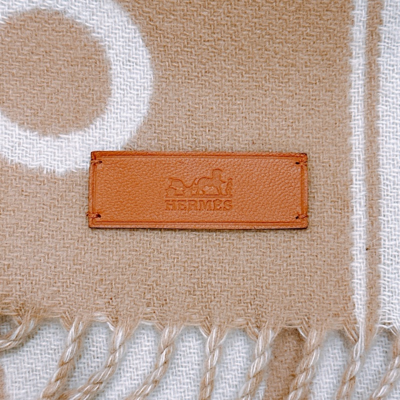 TW4366 Hermes 愛馬仕羊絨圍巾Casaque Mors 30 x 160 cm Scarf Camel / Ivoire [New]-8