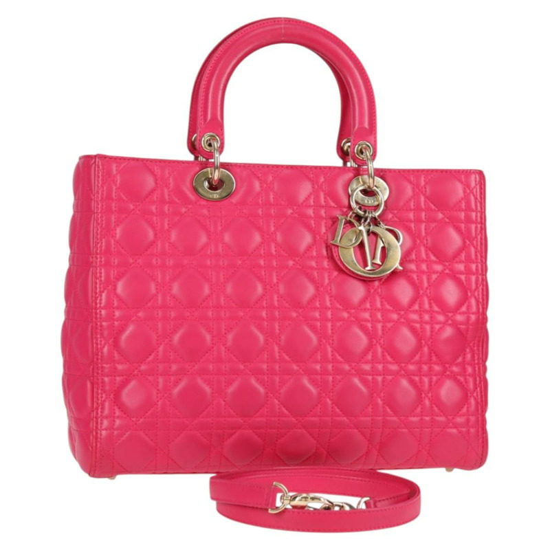 【日本直送】Christian Dior Canage 手提包 小羊皮 2 款 粉紅金 正品 BA4069A-0
