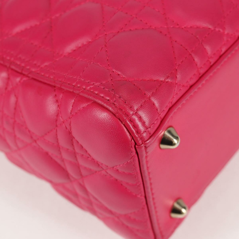 【日本直送】Christian Dior Canage 手提包 小羊皮 2 款 粉紅金 正品 BA4069A-7