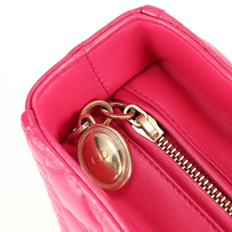 【日本直送】Christian Dior Canage 手提包 小羊皮 2 款 粉紅金 正品 BA4069A-8