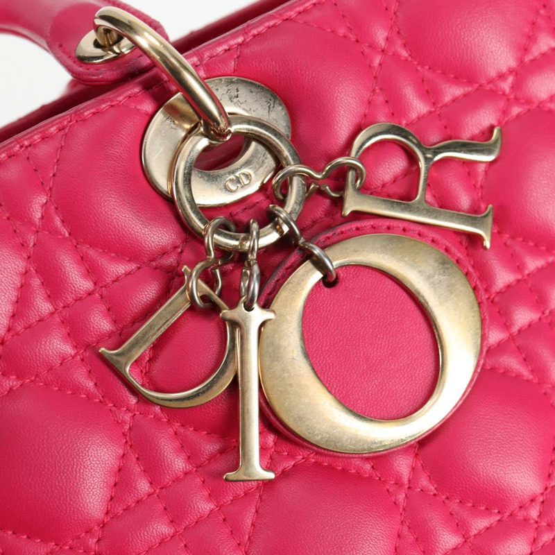 【日本直送】Christian Dior Canage 手提包 小羊皮 2 款 粉紅金 正品 BA4069A-17