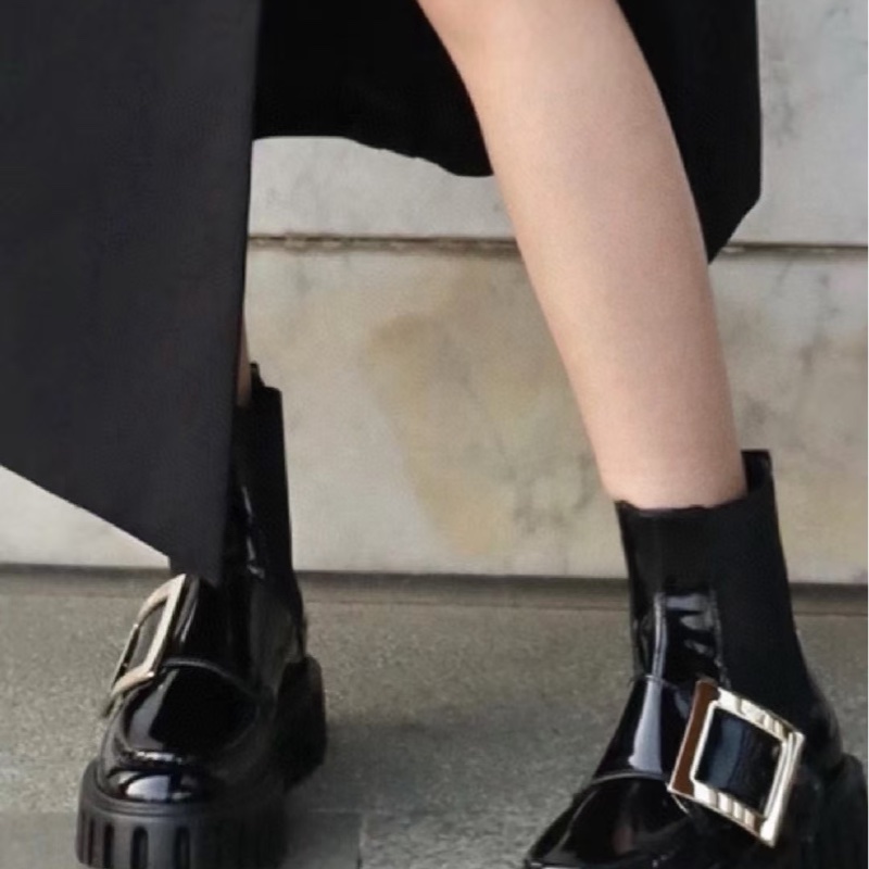 促銷品 Roger Vivier Viv’ Go-Thick 金扣 切爾西靴 39碼-4