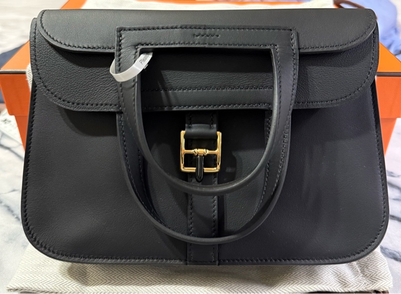 Hermes mini Halzan 黑金 2025 K刻 全新-5