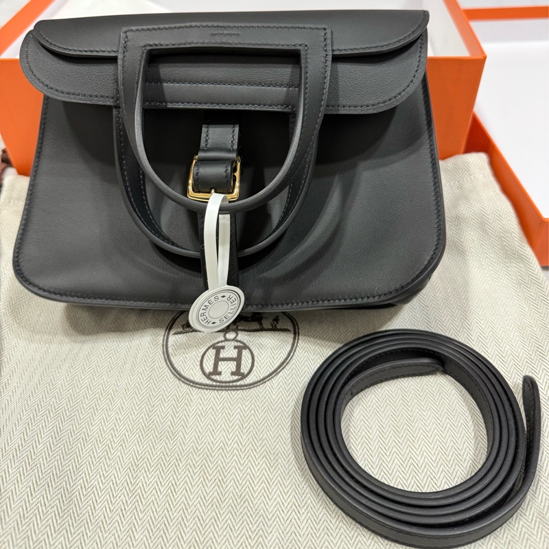Hermes mini Halzan 黑金 2025 K刻 全新-7