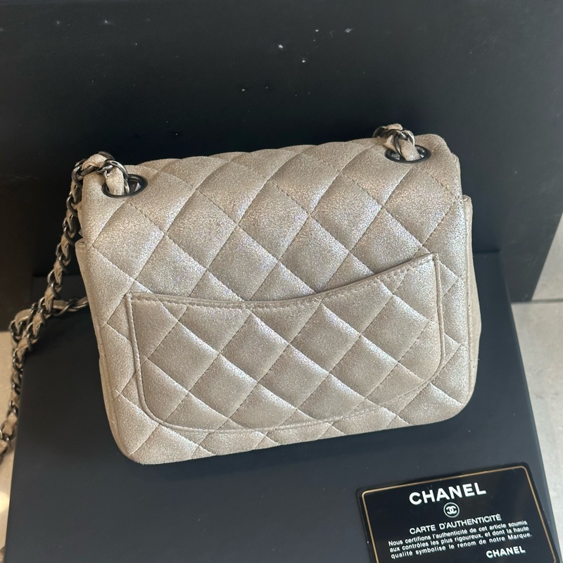 99新全配🈶️購證❤️香奈兒 #銀灰色 #香檳色 #牛皮 #方胖子-7