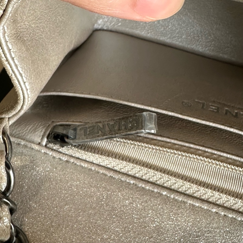 99新🈶️購證❤️ 香奈兒 #銀灰色 #香檳色 #牛皮 #方胖子-20