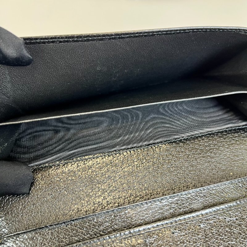 GUCCI 112715 黑老花帆布釦式長夾-5