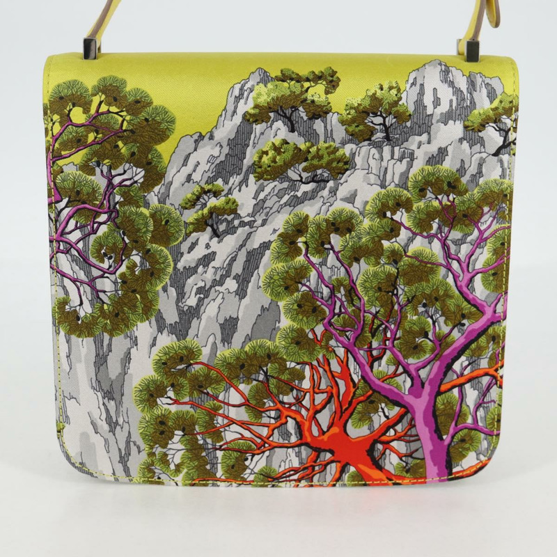 【日本直送】愛馬仕 (HERMES) 緞面黃銀色肩背包，貨號 131787SM-3