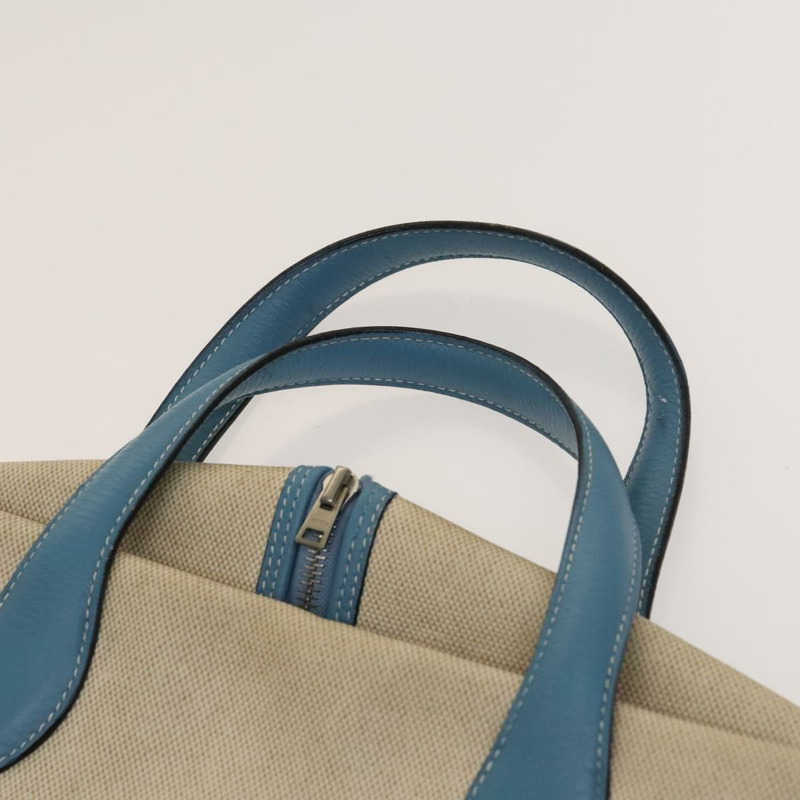 【日本直送】愛馬仕 Tower 灰褐色服裝罩 塗層帆布皮革 米色 銀色 正品 135514-7