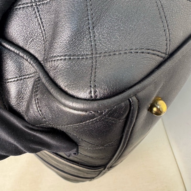 Chanel 菱格紋黑金旅行袋-10