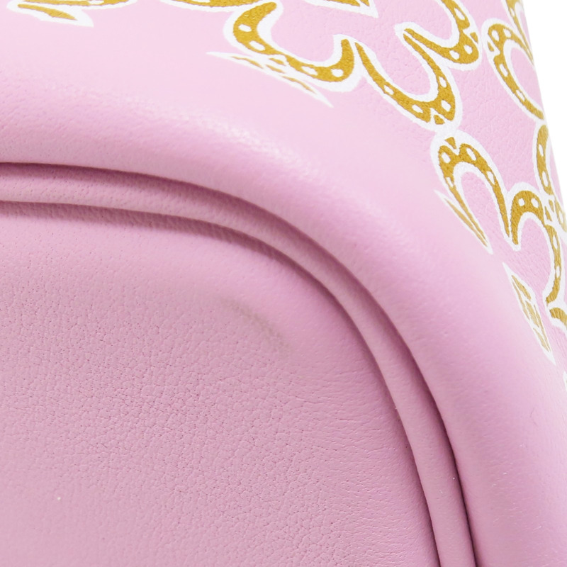 錦葵紫 Swift牛皮 花圖案 Lucky Daisy Micro Picotin 14 手提包 U刻【HERMES 愛馬仕】-9