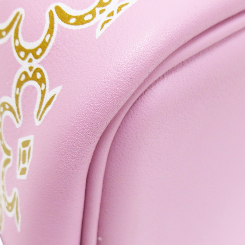 錦葵紫 Swift牛皮 花圖案 Lucky Daisy Micro Picotin 14 手提包 U刻【HERMES 愛馬仕】-10