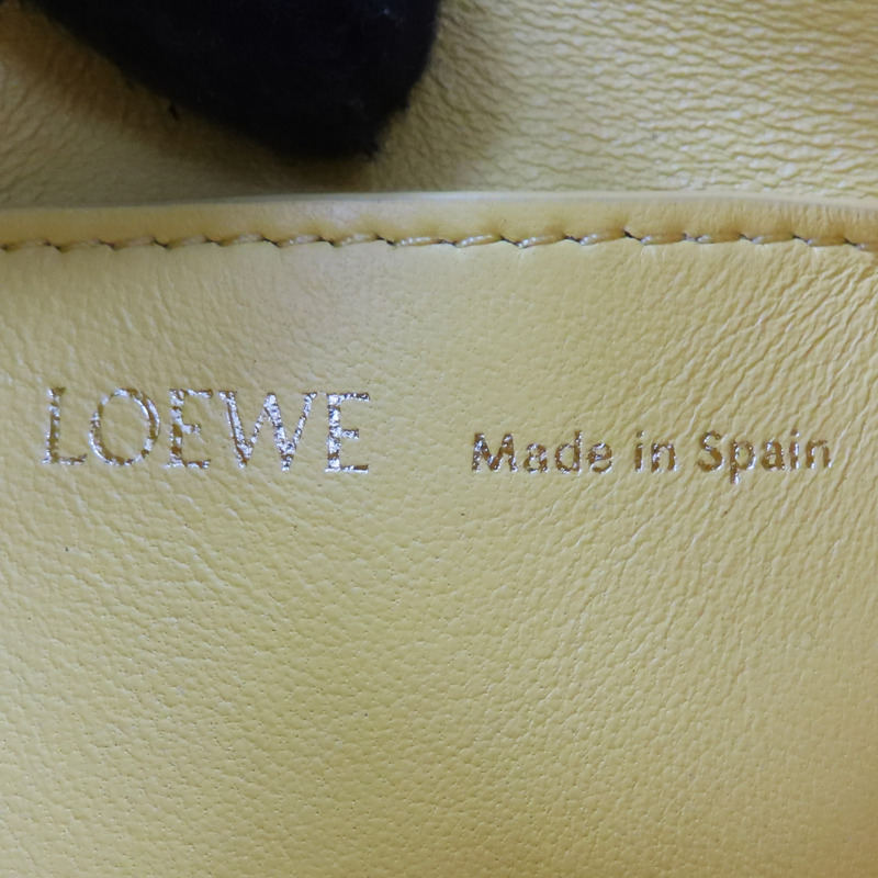 黃色 串珠 小牛皮 Mini Squeeze 肩背包【LOEWE 羅威】-7