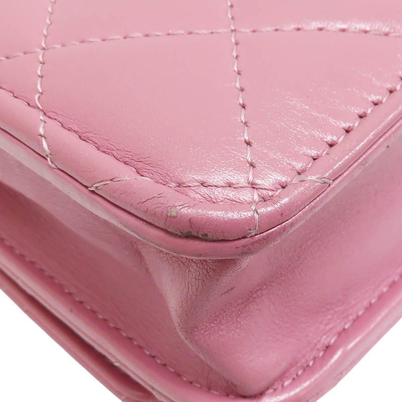 粉色 小牛皮 WOC 鍊帶 肩背包 金扣 AP2289-13