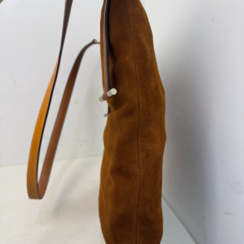 Hermes 麂皮拼皮革托特包-5