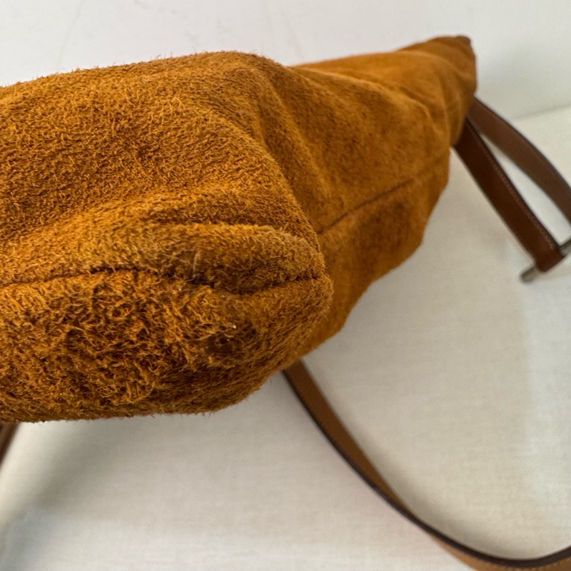 Hermes 麂皮拼皮革托特包-9