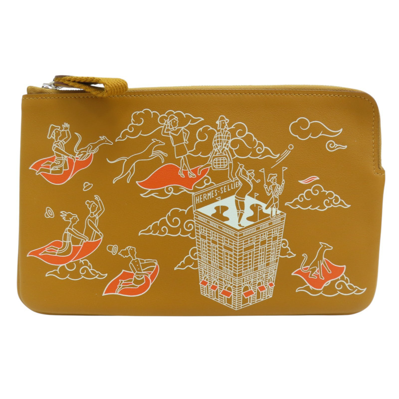 棕色 牛皮 手拿包 Z刻 Z MZ 003 AF-0