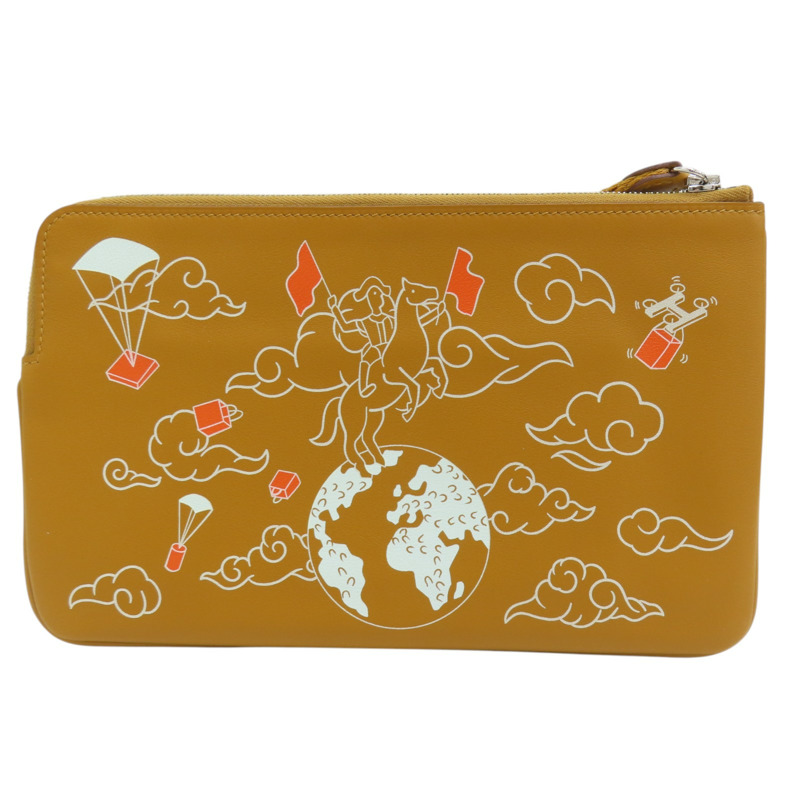 棕色 牛皮 手拿包 Z刻 Z MZ 003 AF-1