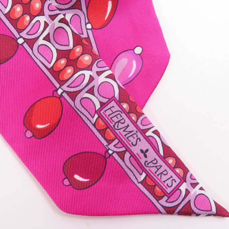 HERMES 絲質Twilly絲巾-6