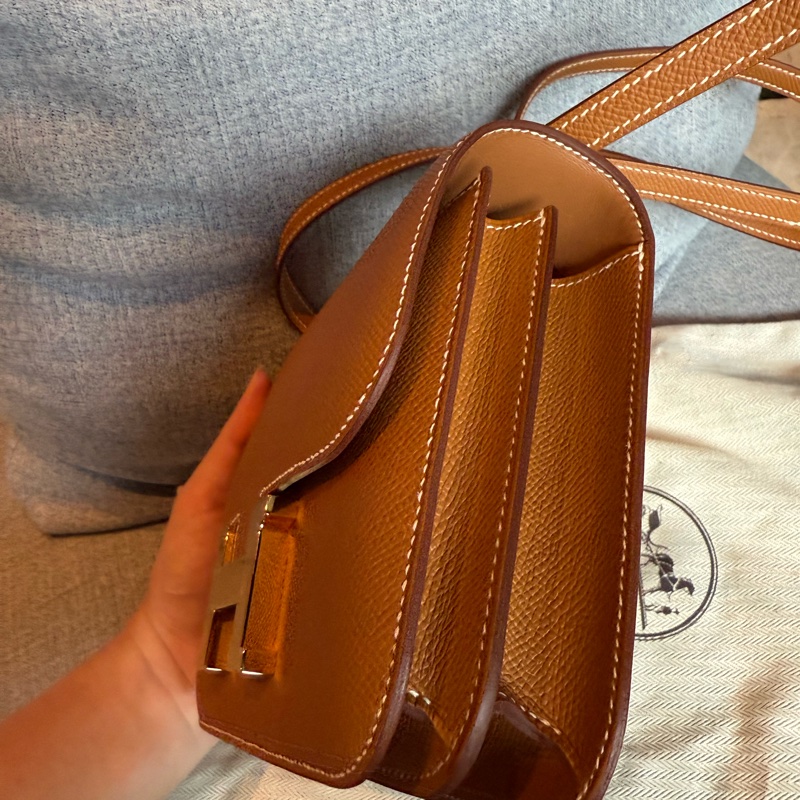💖Hermes mini Constance💖 金棕金釦 K刻 全新全配-2