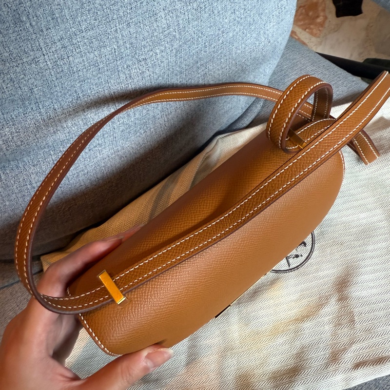 💖Hermes mini Constance💖 金棕金釦 K刻 全新全配-4