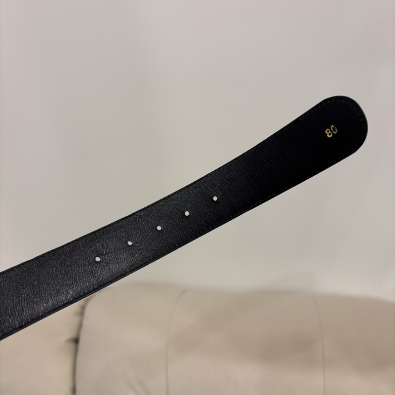 Celine 馬車腰帶 皮帶 黑金 中古 Vintage-11