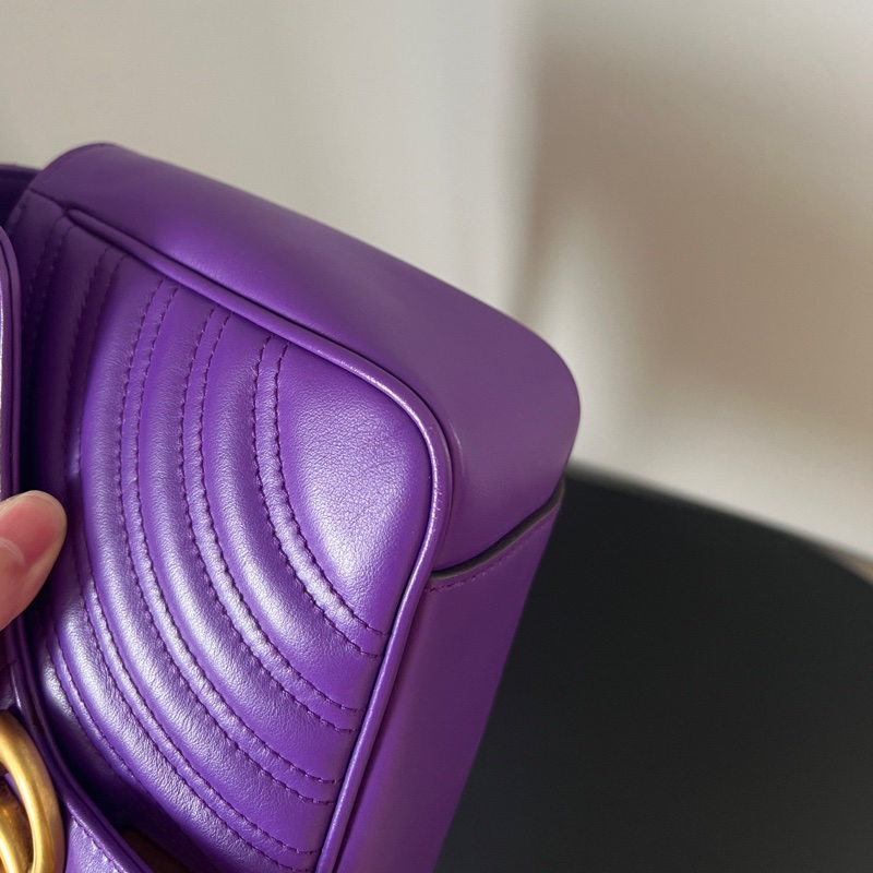 Gucci Marmont 中號 紫色 鏈條包-9