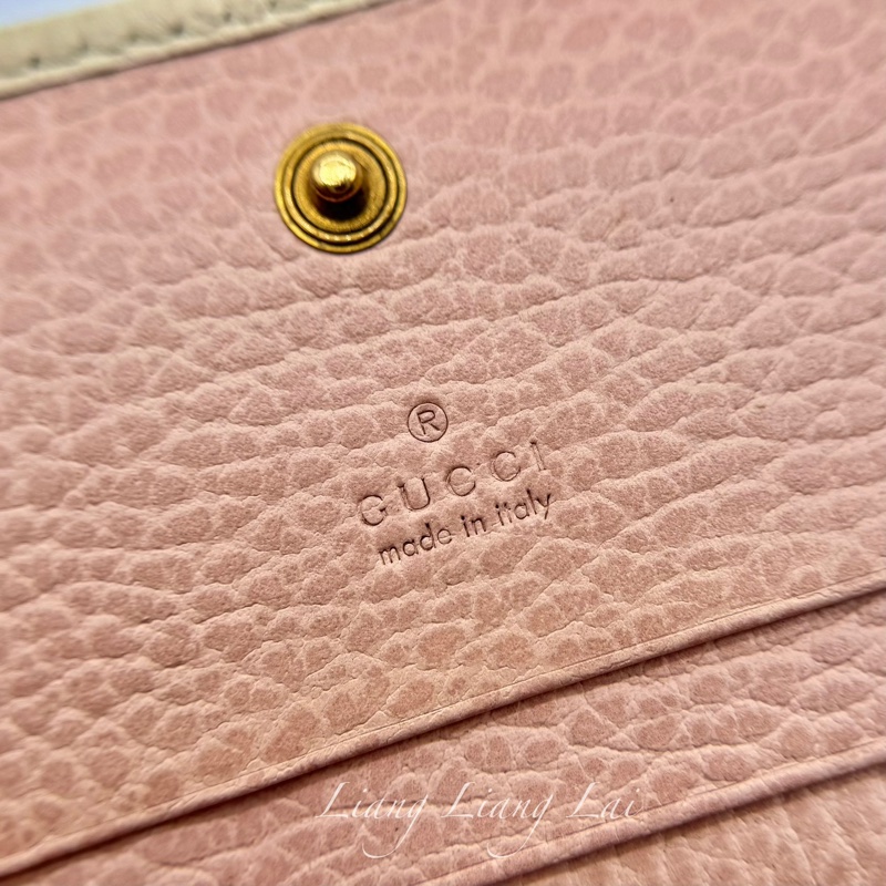 GUCCI經典蝴蝶結金屬 LOGO 卡夾-2