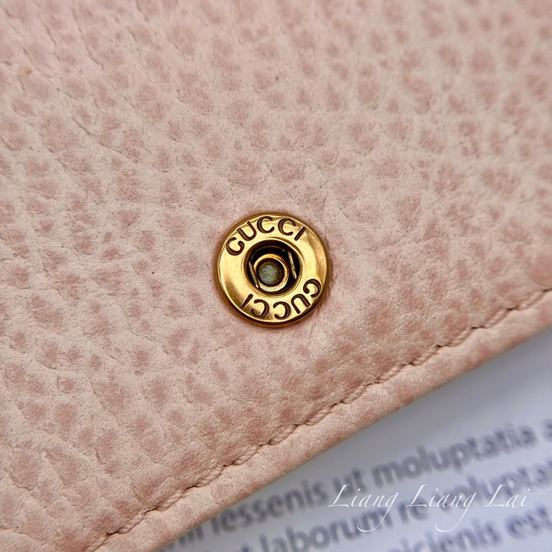 GUCCI經典蝴蝶結金屬 LOGO 卡夾-13