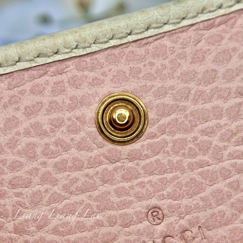 GUCCI經典蝴蝶結金屬 LOGO 卡夾-14