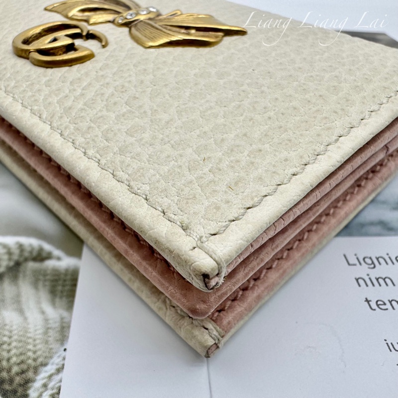 GUCCI經典蝴蝶結金屬 LOGO 卡夾-21