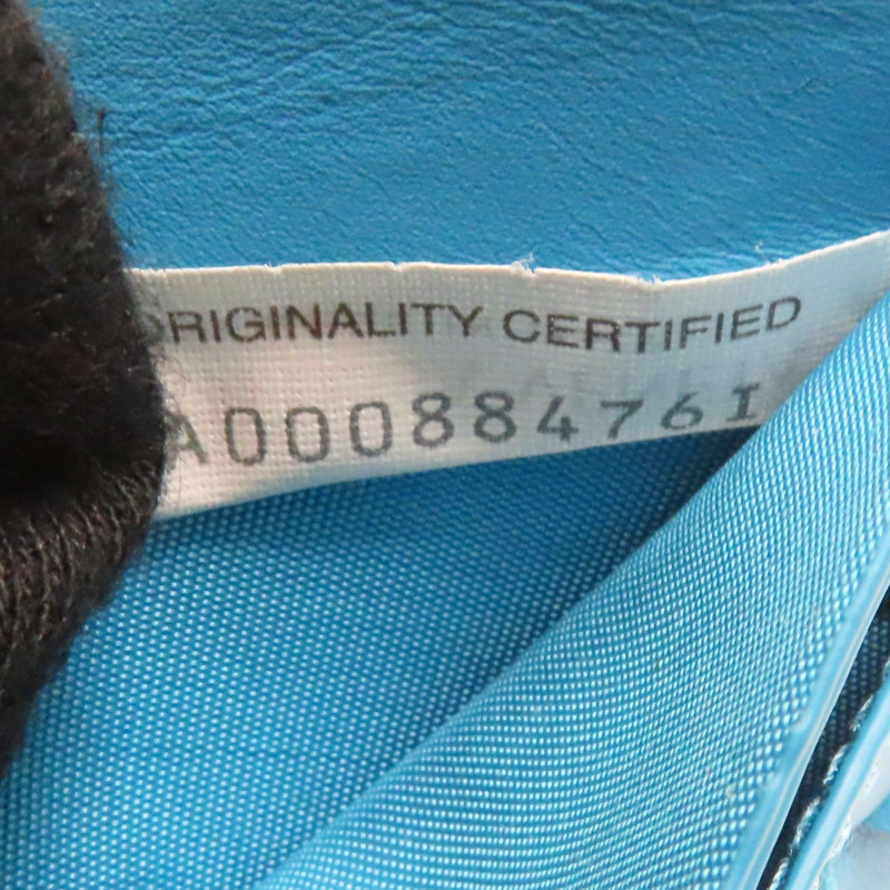 藍色 編織 羊皮 卡夾-6