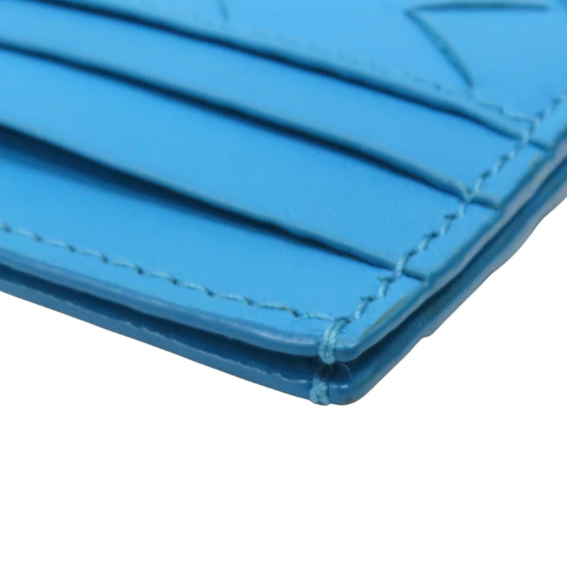 藍色 編織 羊皮 卡夾-11