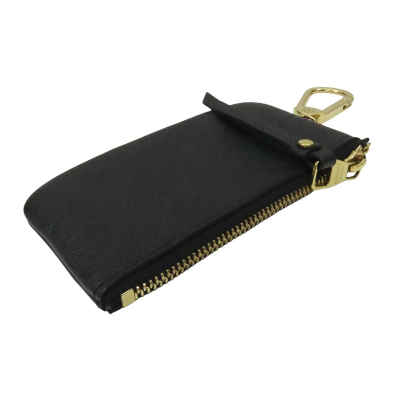 黑色 原花 壓紋 牛皮 Key Pouch 零錢包【LOUIS VUITTON LV 路易威登】 M80879-2
