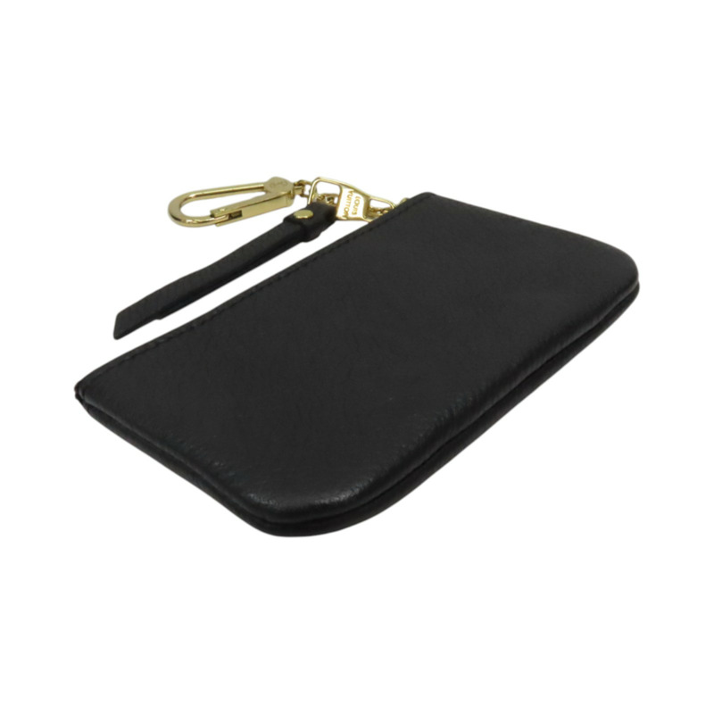 黑色 原花 壓紋 牛皮 Key Pouch 零錢包【LOUIS VUITTON LV 路易威登】 M80879-3