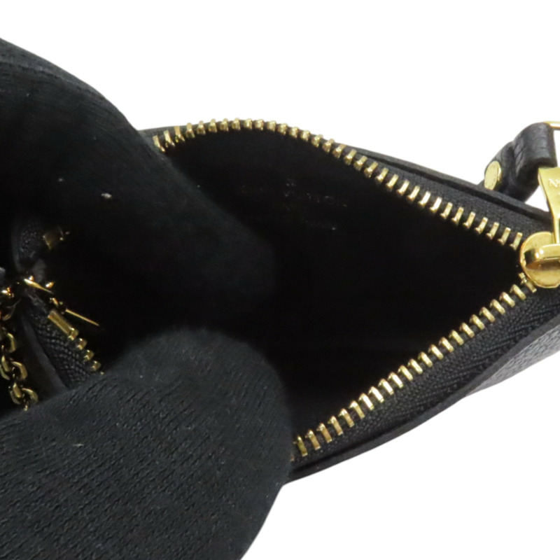 黑色 原花 壓紋 牛皮 Key Pouch 零錢包【LOUIS VUITTON LV 路易威登】 M80879-4