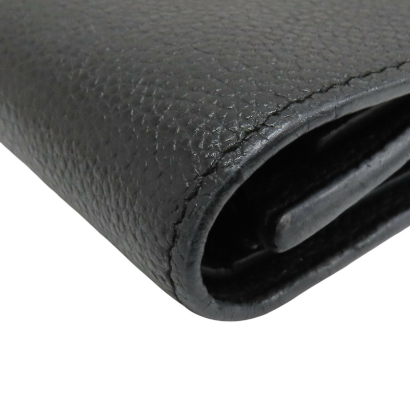 黑色 原花牛皮 壓紋 Pont Neuf 三折短夾 M62184【LOUIS VUITTON LV 路易威登】 M62184-14