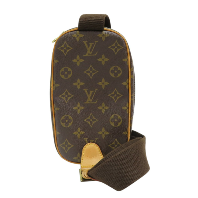棕色 原花帆布 Pochette Gange 胸包 M51870-1