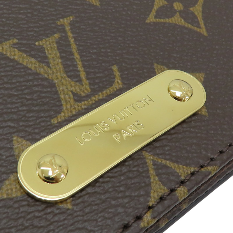 棕色 原花帆布 Wallet On Chain Lily 肩背包 M82509-7