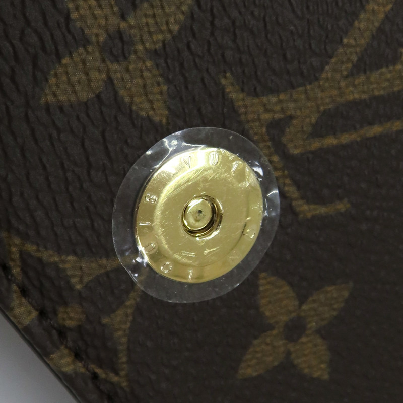 棕色 原花帆布 Wallet On Chain Lily 肩背包 M82509-10