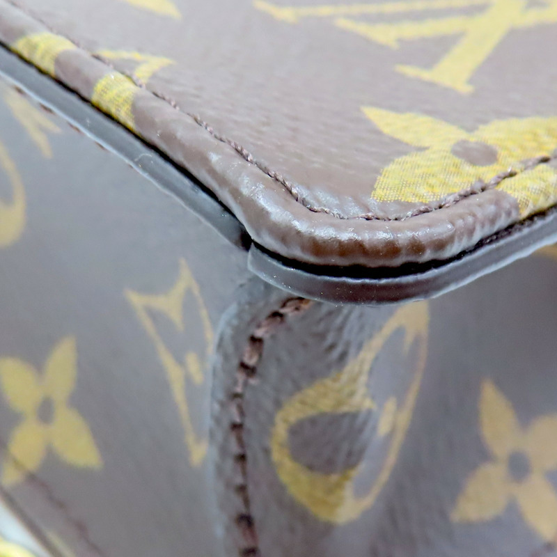 棕色 原花帆布 Wallet On Chain Lily 肩背包 M82509-15