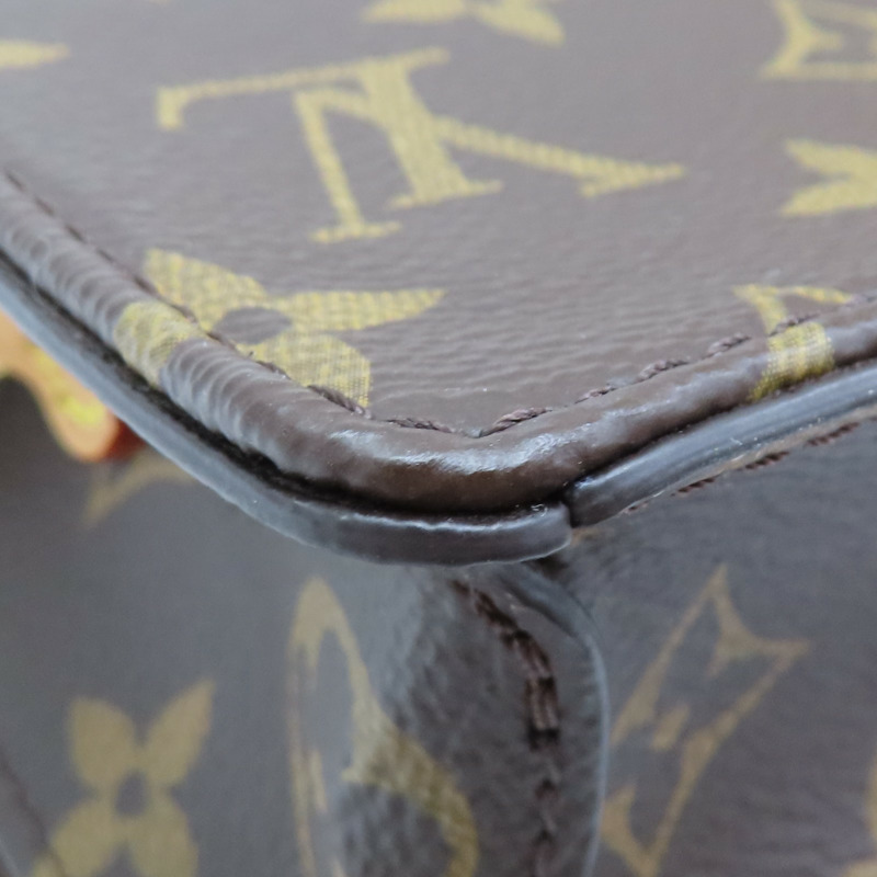 棕色 原花帆布 Wallet On Chain Lily 肩背包 M82509-16