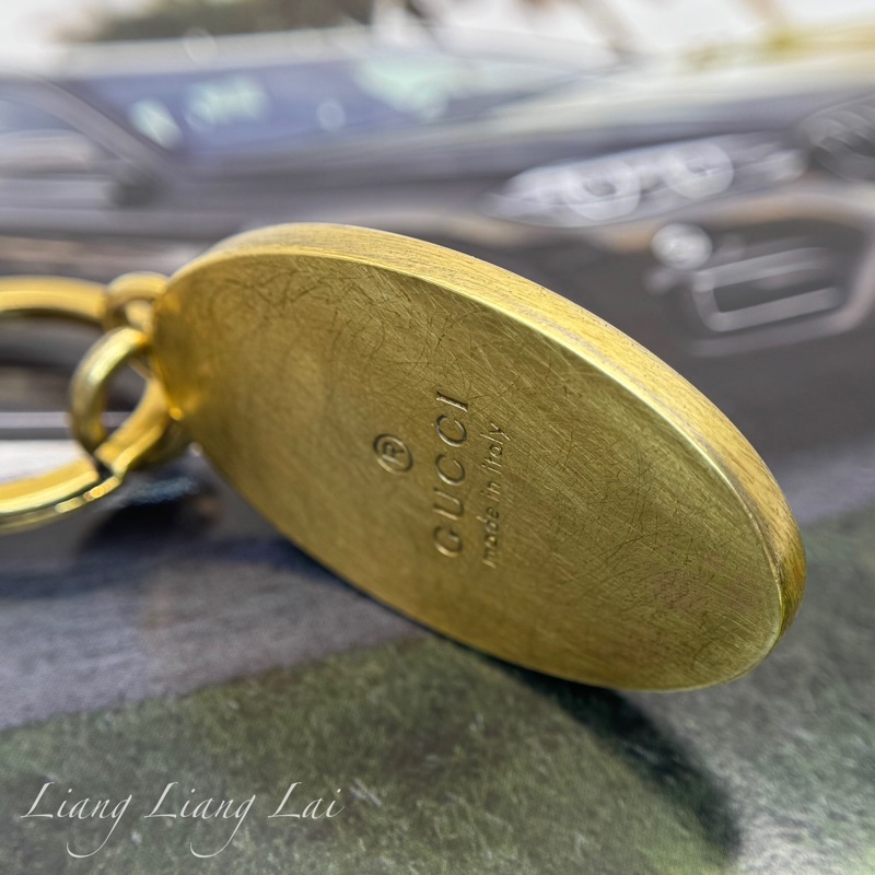 GUCCI粉嫩復古金屬鑰匙圈-8